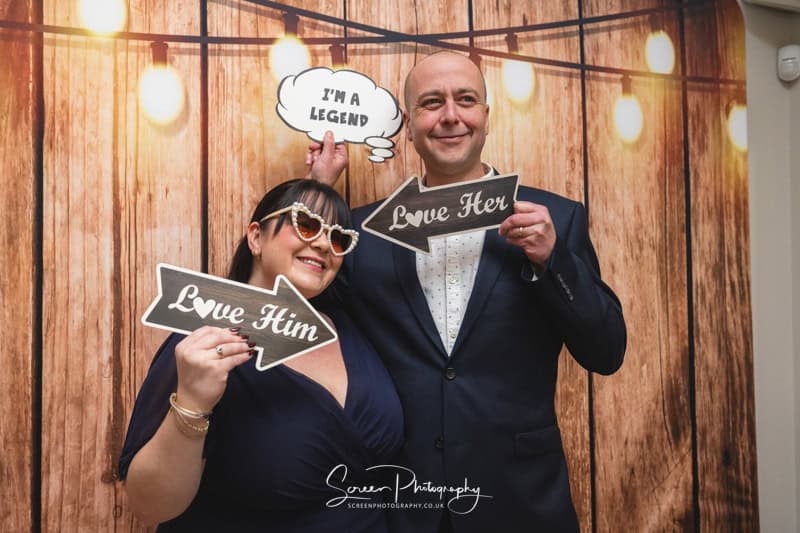 nottingham photo booth hire man woman with props